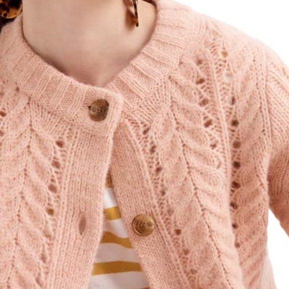 NWT POINT SUR J Crew Pointelle Knit Cardigan - Picture 2 of 13